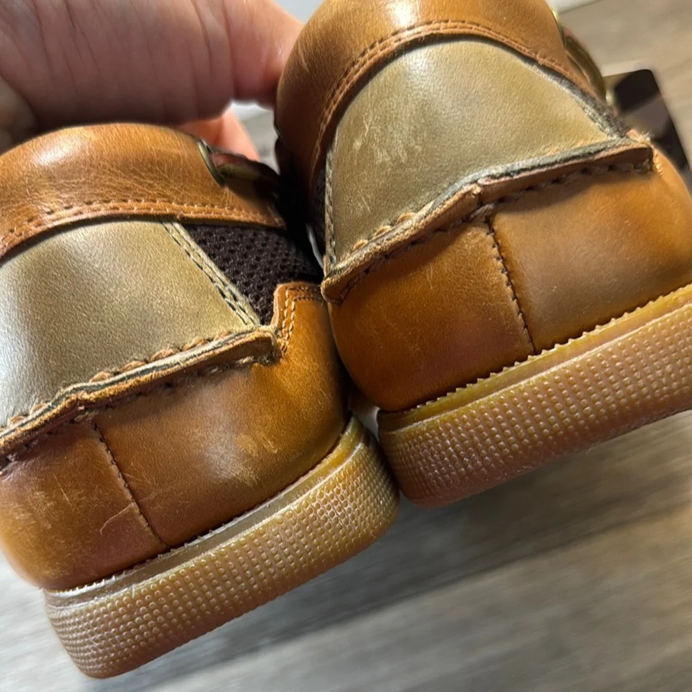 St John’s bay Brown Leather Boat Shoes men’s 13 (b147)